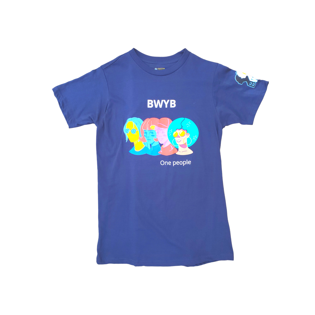 BWYB T-shirt(Blue Hair)