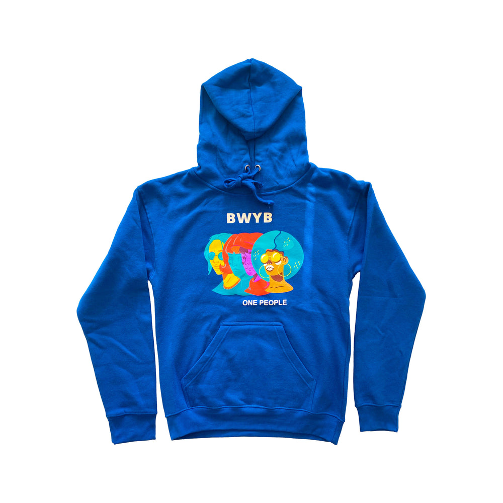 BWYB Pullover Hoodie ( Blue hair )